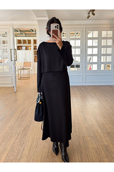 My Blog Black Renna Blouse Dress Set - 4064