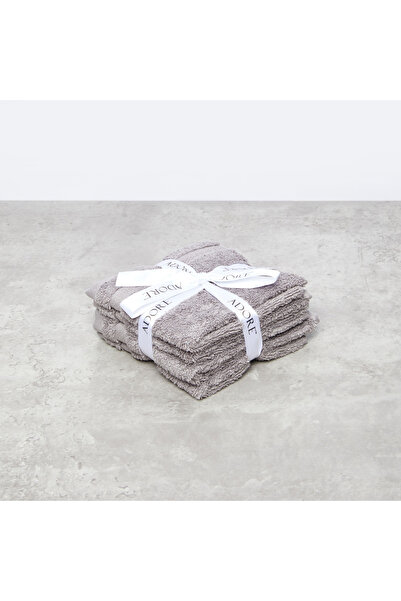 Adore Textured 4-Piece Face Towel - 30x30 cms