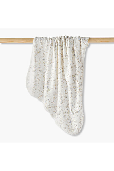 Juniors بطانية استقبال للأطفال بنقشة زهور - قطن