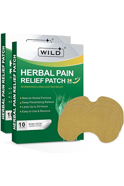 Genericc WILD+ Natural Herbal Knee Patches for Pain Relief, Warming Heat Patc...