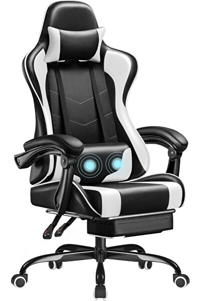 Mahmayi LT RC001 Ergonomic High Back Gaming Chair with Footrest, Faux Leather...