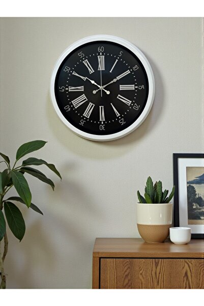Marsilyan Elegance White 40 cm Metal Wall Clock