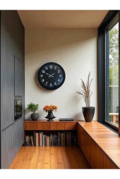 Marsilyan Zentime 40 cm Black Stylish Wall Clock