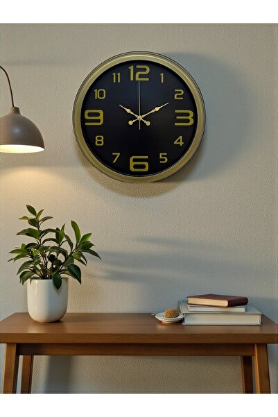Marsilyan Zentime Modern 40 cm Metal Chrome Standard Wall Clock