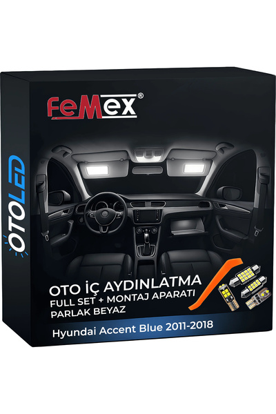 FEMEX Hyundai Accent Blue 2011-2018 Uyumlu LED Iç Aydınlatma Seti Premium Set
