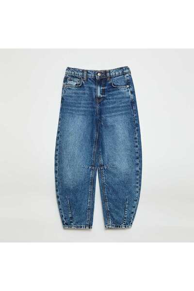 KIABI بنطلون جينز أزرق بقصة بالون