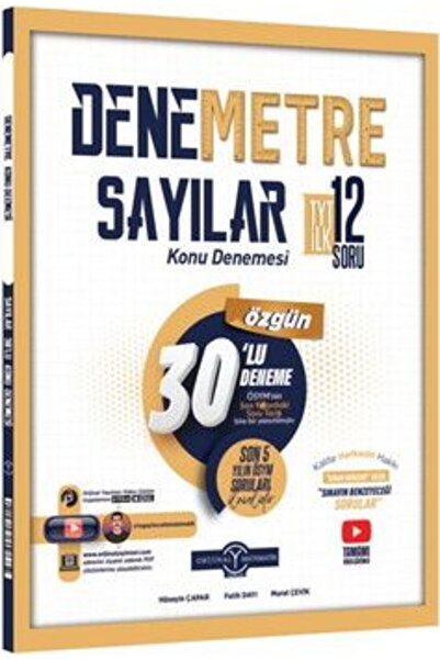 Orijinal Yayınları TYT Sayılar Denemetre 30 lu Konu Denemesi
