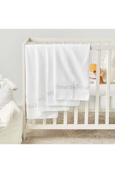 Juniors 4-Piece Printed Swaddle Wrap Set - 86x86 cm