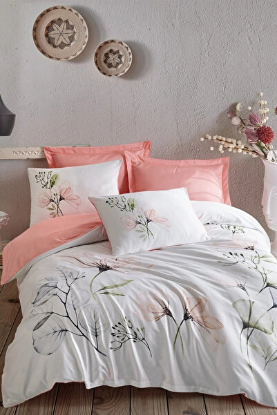 Cotonbox Double Satin Duvet Cover Set Erlina - Salmon