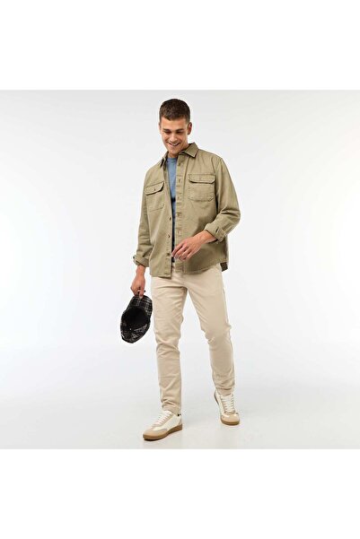 KIABI بنطال رياضي قصة ضيقة بلون رمادي سادة