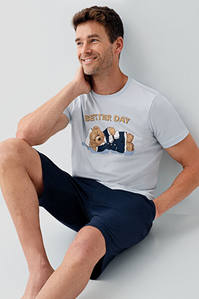 Rolypoly Men's Blue Bermuda Suit