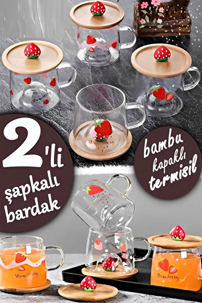 Berdina Home 3D Strawberry Figured Printed Hot Cold Borosilicate Glass Soft D...