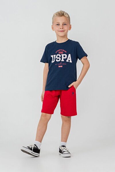 U.S. Polo Assn. Set Bermuda bleumarin pentru băieți U.S. Polo Assn