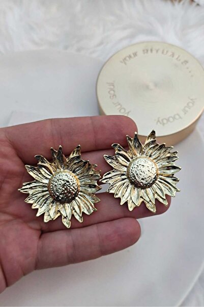 KYOLA DESİGN أقراط باباتيا الذهبية للنساء (قطر 4.5 سم)