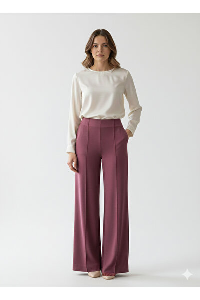 VıoShıne Pantaloni de damă din lycra, importați, modal, cu buzunare, cu picio...