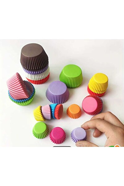 Sfmstore 25 Adet tek renk Temalı Muffin Kek Kalıbı – Cupcake Pişirme Kağıdı