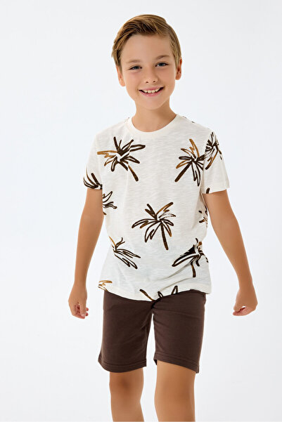 Rolypoly Boy's Cream Bermuda Suit