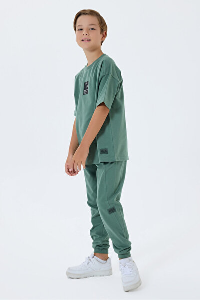 Rolypoly Boy's Green Tracksuit Set