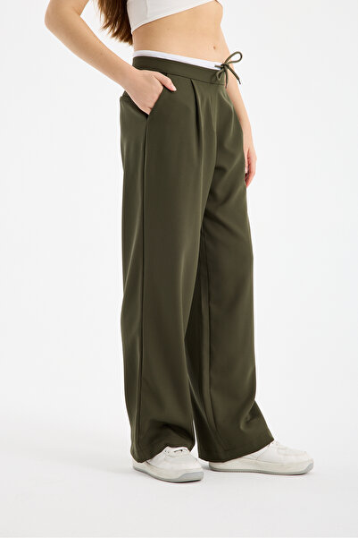 TheyYou φαρδύ μπατζάκι Palazzo Baggy Παντελόνι |   Διπλή μέση |   Με τσέπες |...
