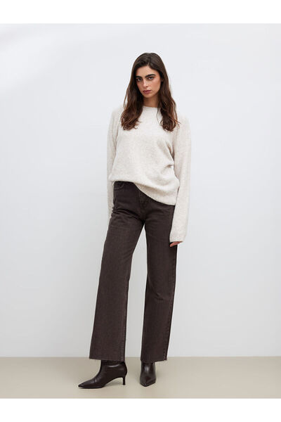 LC Waikiki Brown Balloon Fit Women's Jean Pants