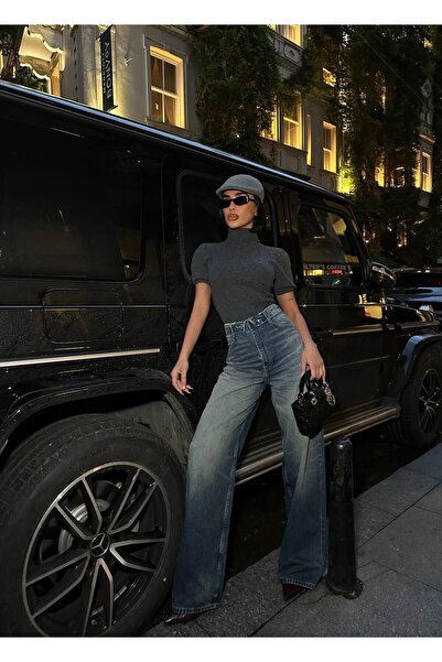 cottonage New Season Design Belt Detailed Baggy Jeans