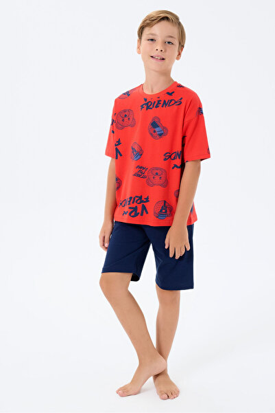 Rolypoly Costum bermude roșii pentru băiat