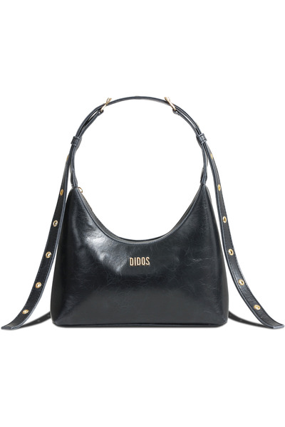 Didosbag أوكتو - أسود مطفي رقم 7 - ذهبي |   حقيبة كتف سوداء بتفاصيل ذهبية