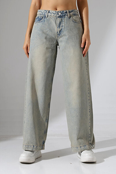 Cool & Sexy High Waist Wide Leg Light Blue Washed Jeans