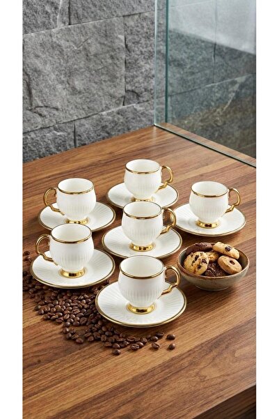 ÖZLİFE LUNA Serisi 12 Parça Kahve Fincan Takımı 9025