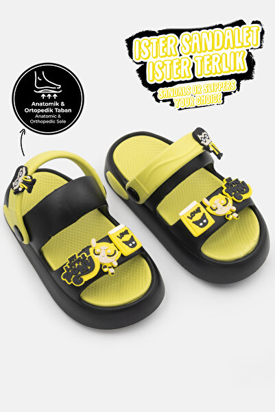 Beınsteps Kids Slippers Sandals Lightweight Comfortable Sole School Daycare P...