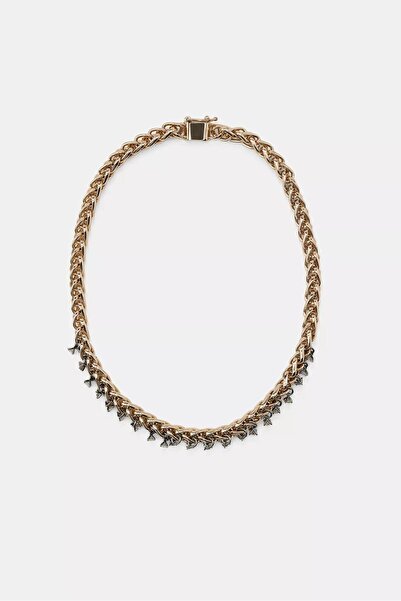 Charmist Zr tasarım zirkon taşlı zincir kolye