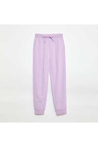 KIABI Plain joggers with elasticated waist PURPLE