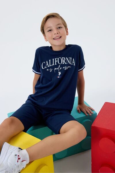 U.S. Polo Assn. Boys Navy Bermuda Set