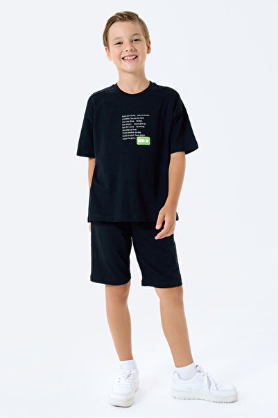 Rolypoly Boy's Black Bermuda Suit