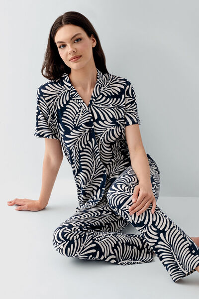 Arnetta Σετ πιτζάμες γυναικείο πουκάμισο Navy Blue