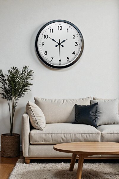 Marsilyan Zentime 40 cm Black Stylish Wall Clock