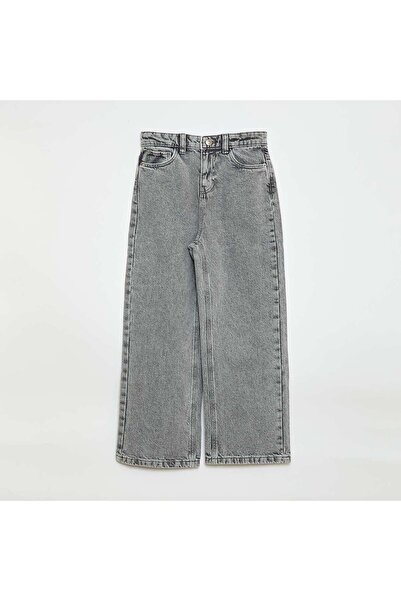 KIABI بنطال واسع الساقين رمادي