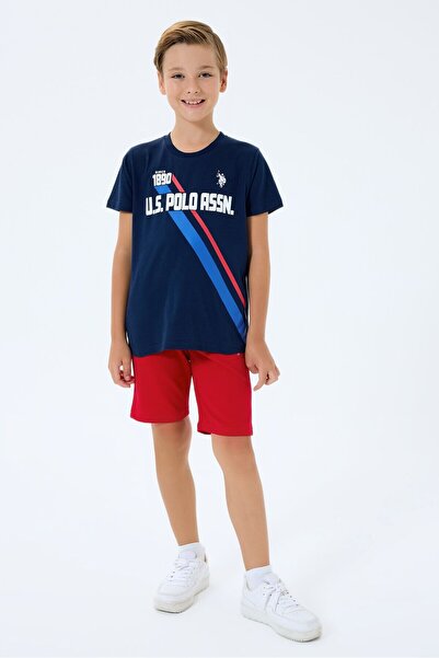 U.S. Polo Assn. Set Bermuda bleumarin pentru băieți U.S. Polo Assn