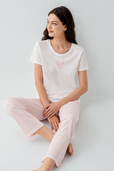 Arnetta Set de pijamale albe pentru femei