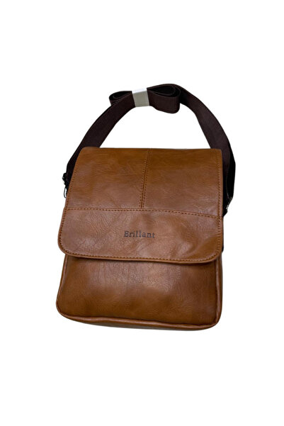 Brillant Bag Anti-theft brown leather backpack, water resistant