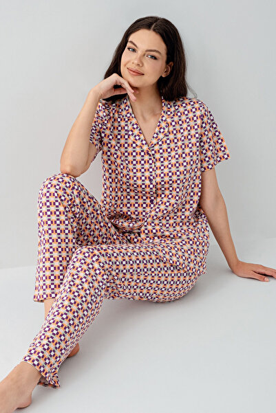 Arnetta Дамски комплект пижама с лилава риза
