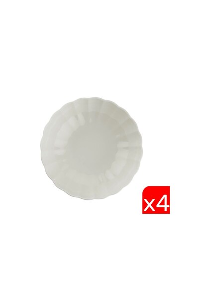 Kütahya Porselen Bone Luz Cream Soup Bowl 15cm Set of 4