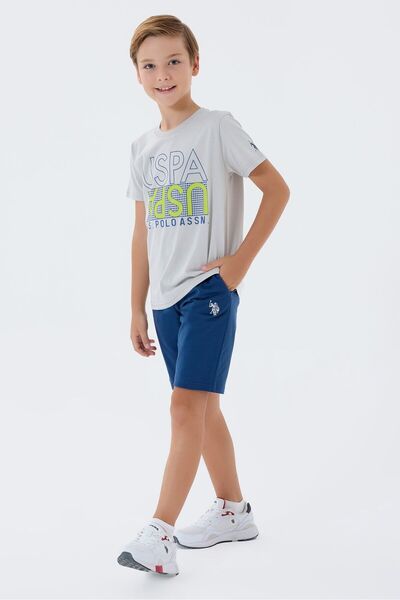U.S. Polo Assn. Κοστούμι για αγόρι λευκό βερμούδα