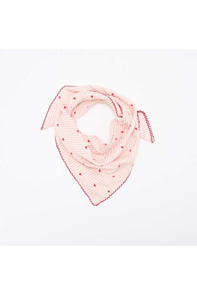 KIABI وشاح مربع مطبوع باللون الوردي