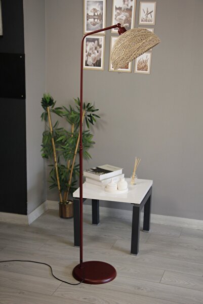 Bamyum Bohem Recycle İplik Jüt El Yapımı Sütlü Kahve İplik Vişne Lambader Har...