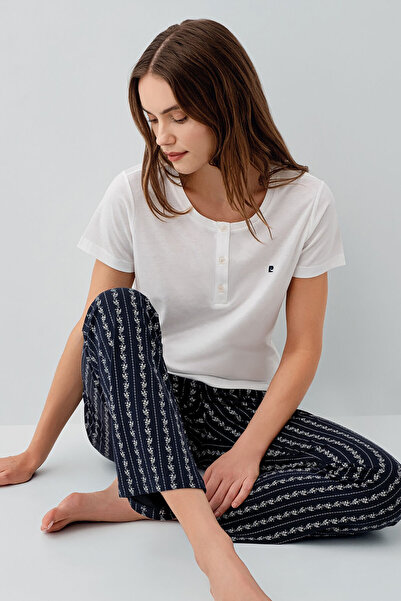 Pierre Cardin Γυναικείο Σετ Πυτζάμες Λευκό