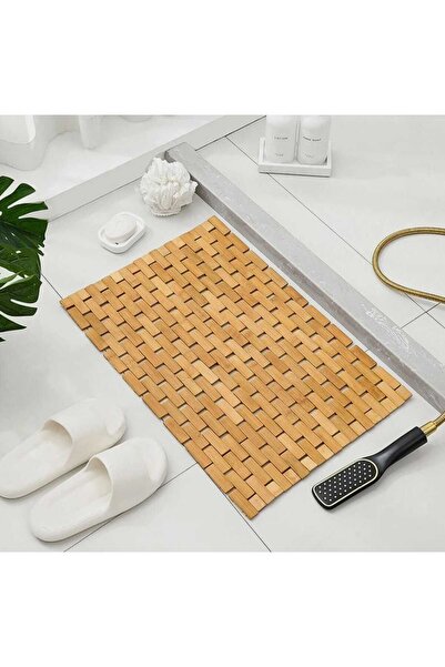 Home Bamboo Non-Slip Bath Mat Bamboo Doormat 40X66 cm