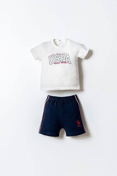 U.S. Polo Assn. Erkek Bebek Beyaz Şort Takım