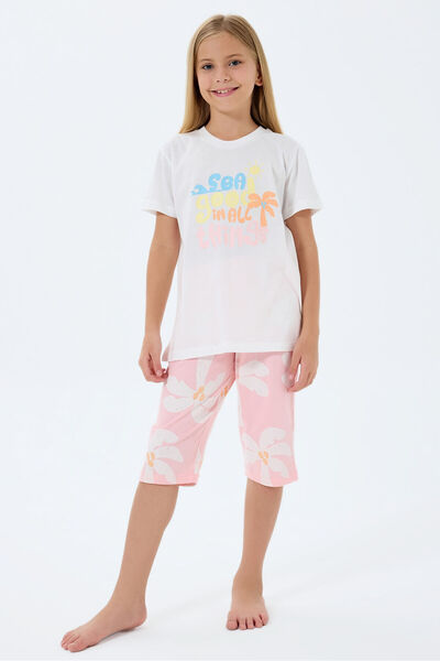 Rolypoly Costum Capri alb pentru fete