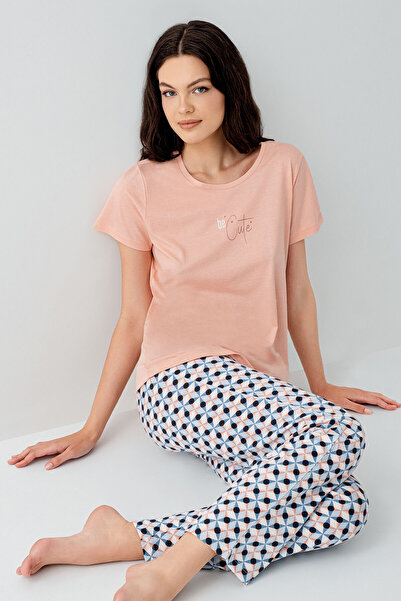 Arnetta Γυναικείο Σετ Πυτζάμες Πορτοκαλί